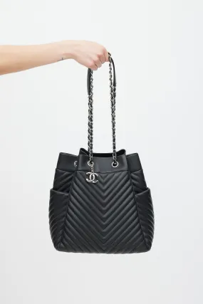 2016/17 Black Leather Urban Spirit Bucket Bag
