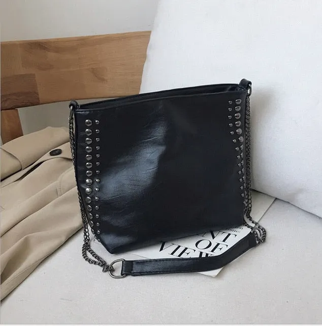 2019 Hot Leather Bag For Women Handbag Large Capacity Lady Shoulder Bag High quality Crossbody Messenger Bag Black/Grown