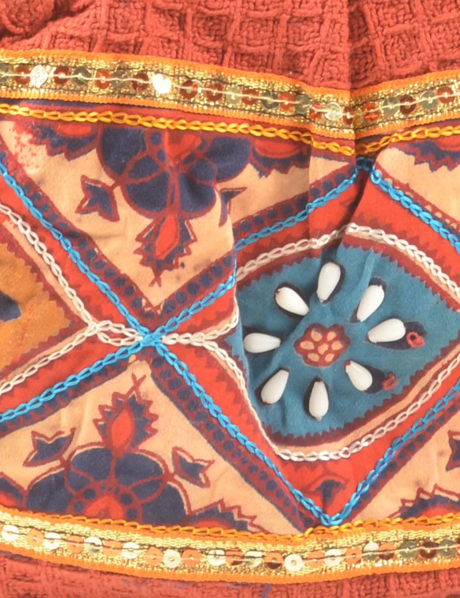 Beaded Multi-Colour Hobo Bag - M