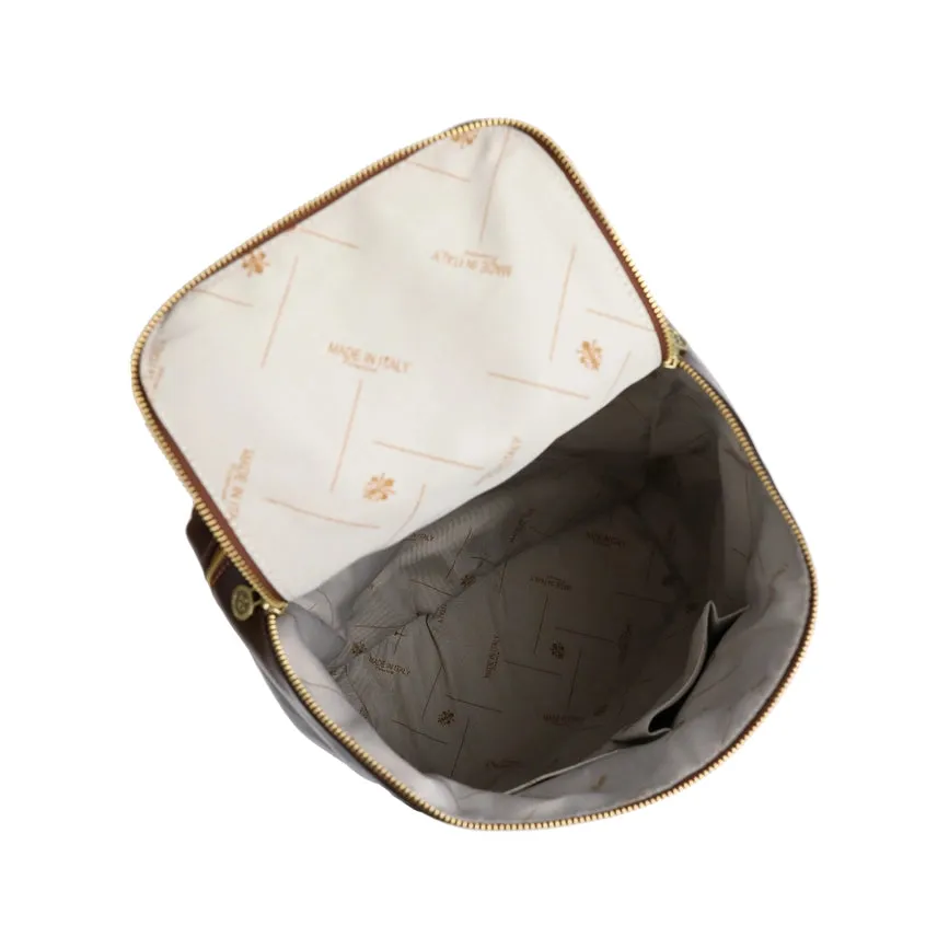 Brown Leather Backpack - A Bend in the River Brown