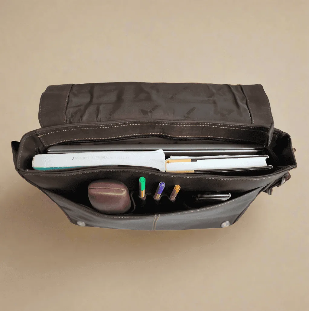 Brown Leather Laptop Bag