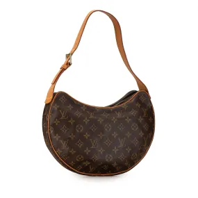 Brown Louis Vuitton Monogram Croissant MM Hobo Bag