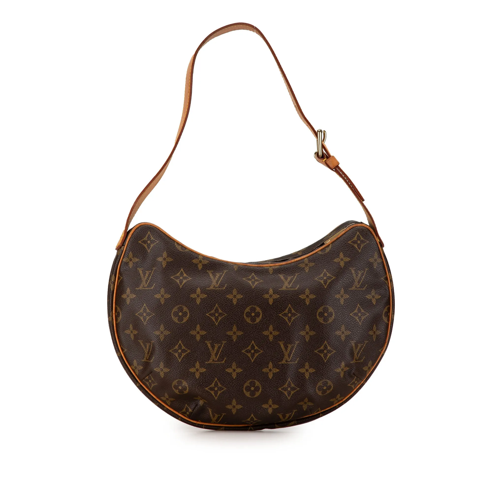 Brown Louis Vuitton Monogram Croissant MM Hobo Bag