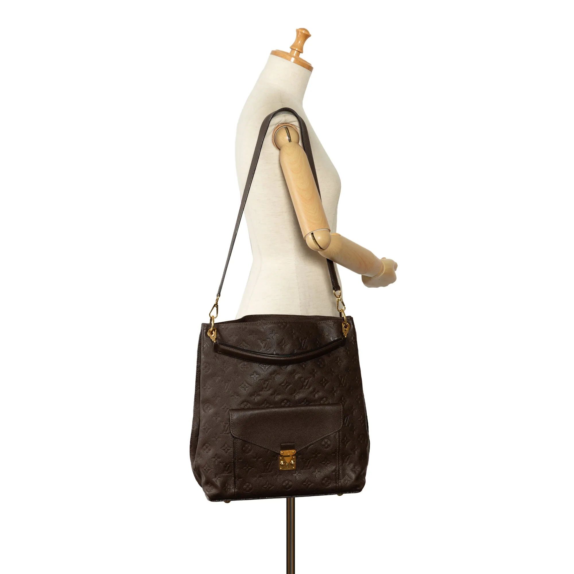 Brown Louis Vuitton Monogram Empreinte Metis Hobo Satchel