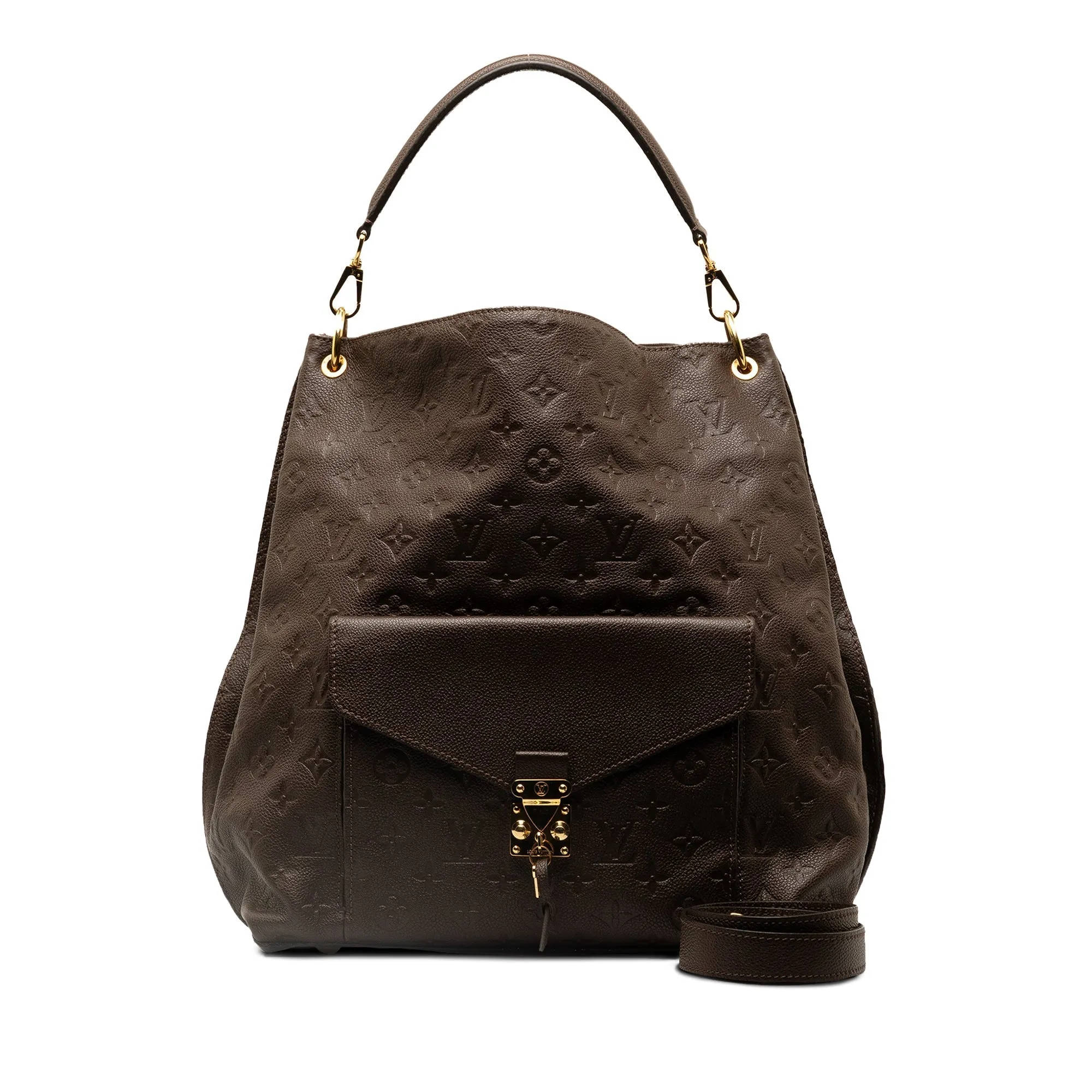 Brown Louis Vuitton Monogram Empreinte Metis Hobo Satchel