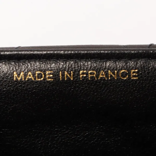 Chanel Around 1997 Made Double Face Classic Flap Top Handle Bag Black