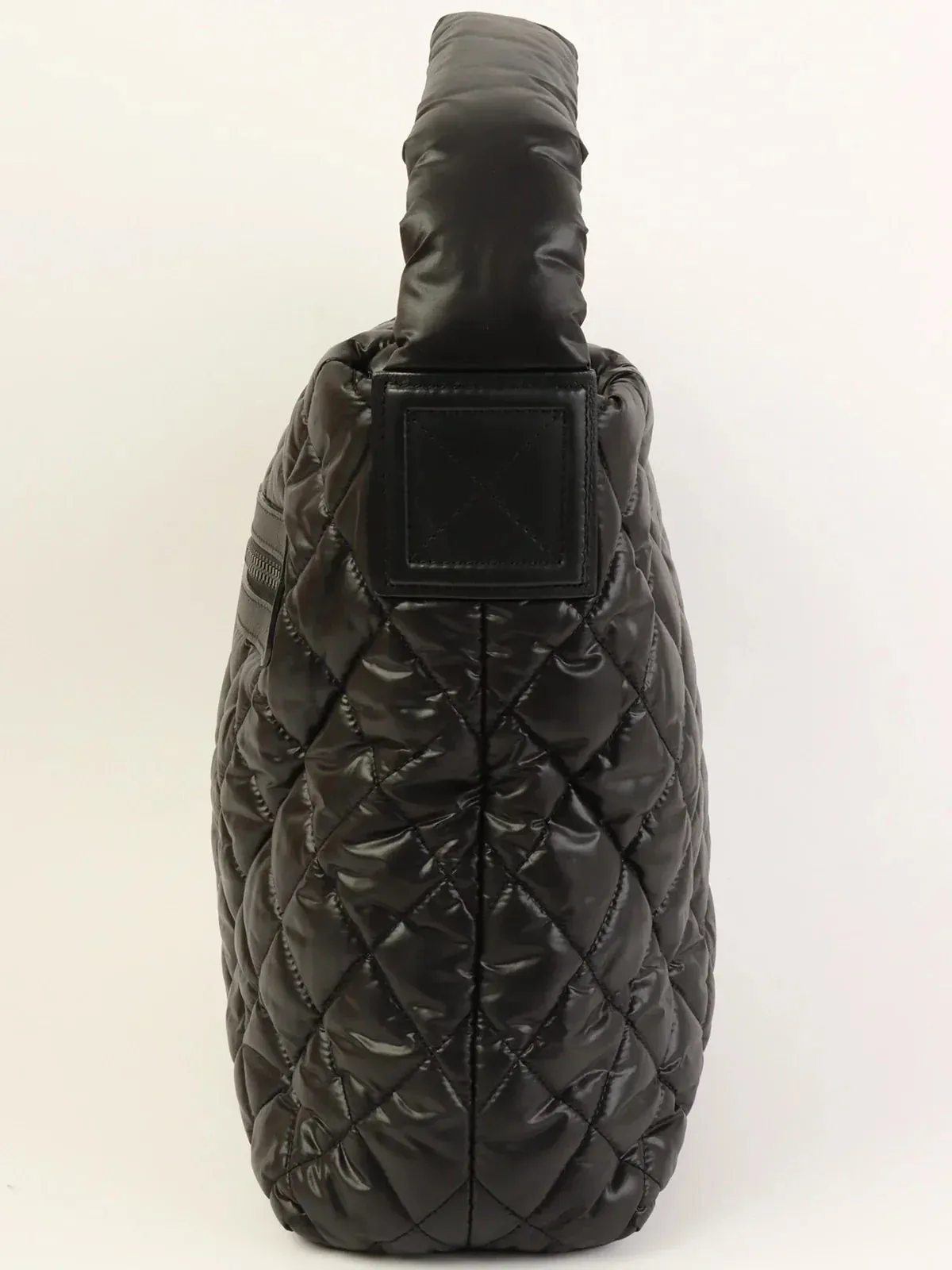 CHANEL Around 2009 Made Nylon Cc Cocoon One Shoulder Bag Black