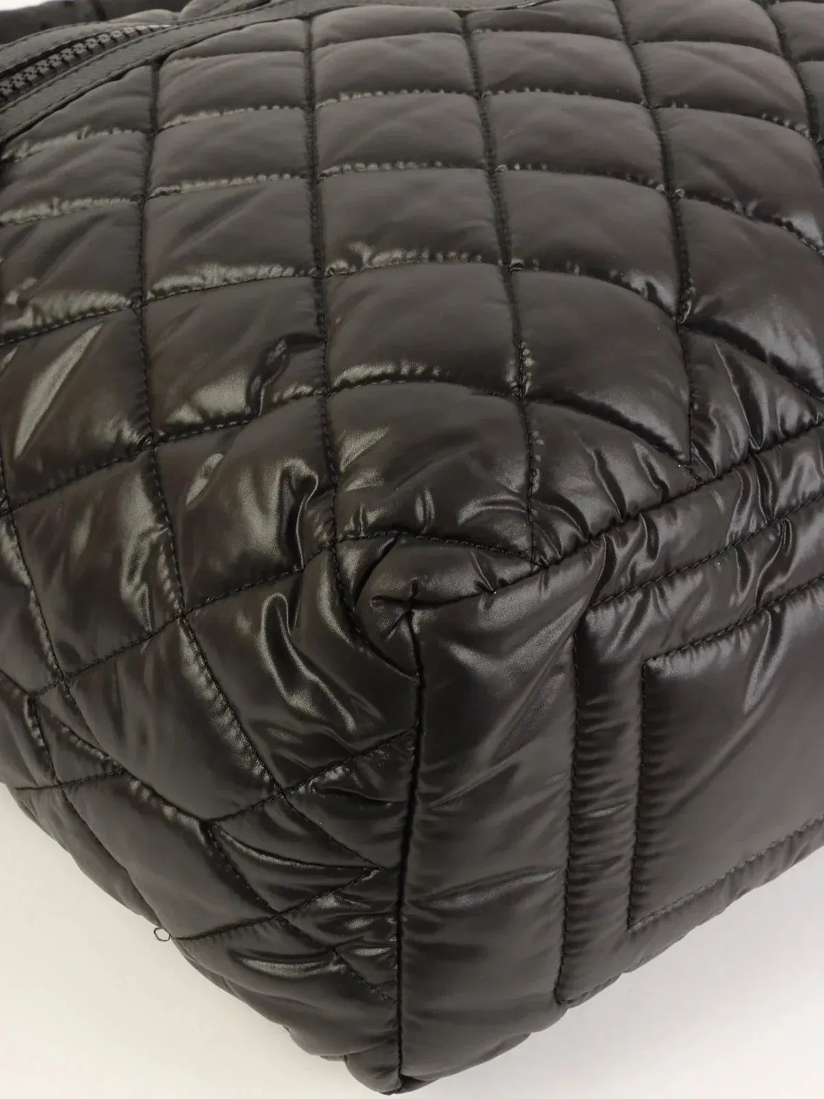 CHANEL Around 2009 Made Nylon Cc Cocoon One Shoulder Bag Black
