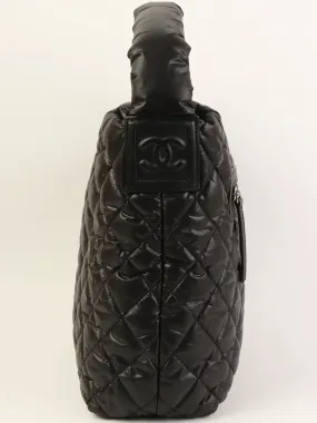 CHANEL Around 2009 Made Nylon Cc Cocoon One Shoulder Bag Black