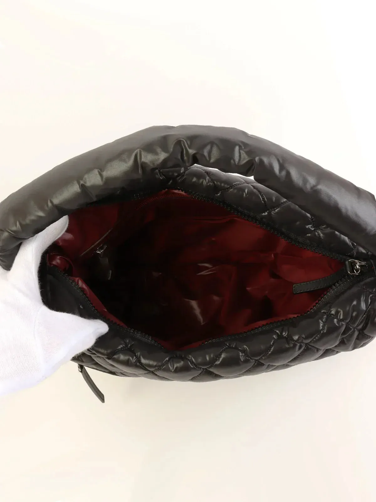 CHANEL Around 2009 Made Nylon Cc Cocoon One Shoulder Bag Black