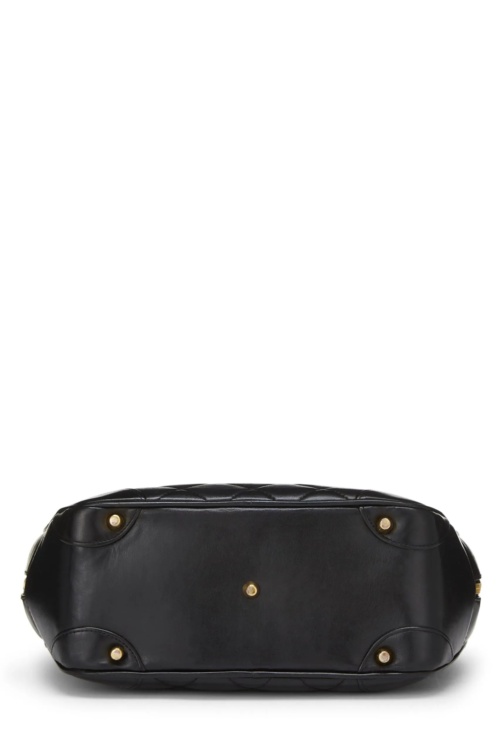 Chanel,  Black Quilted Lambskin Paris Limited Bowler Small, Black