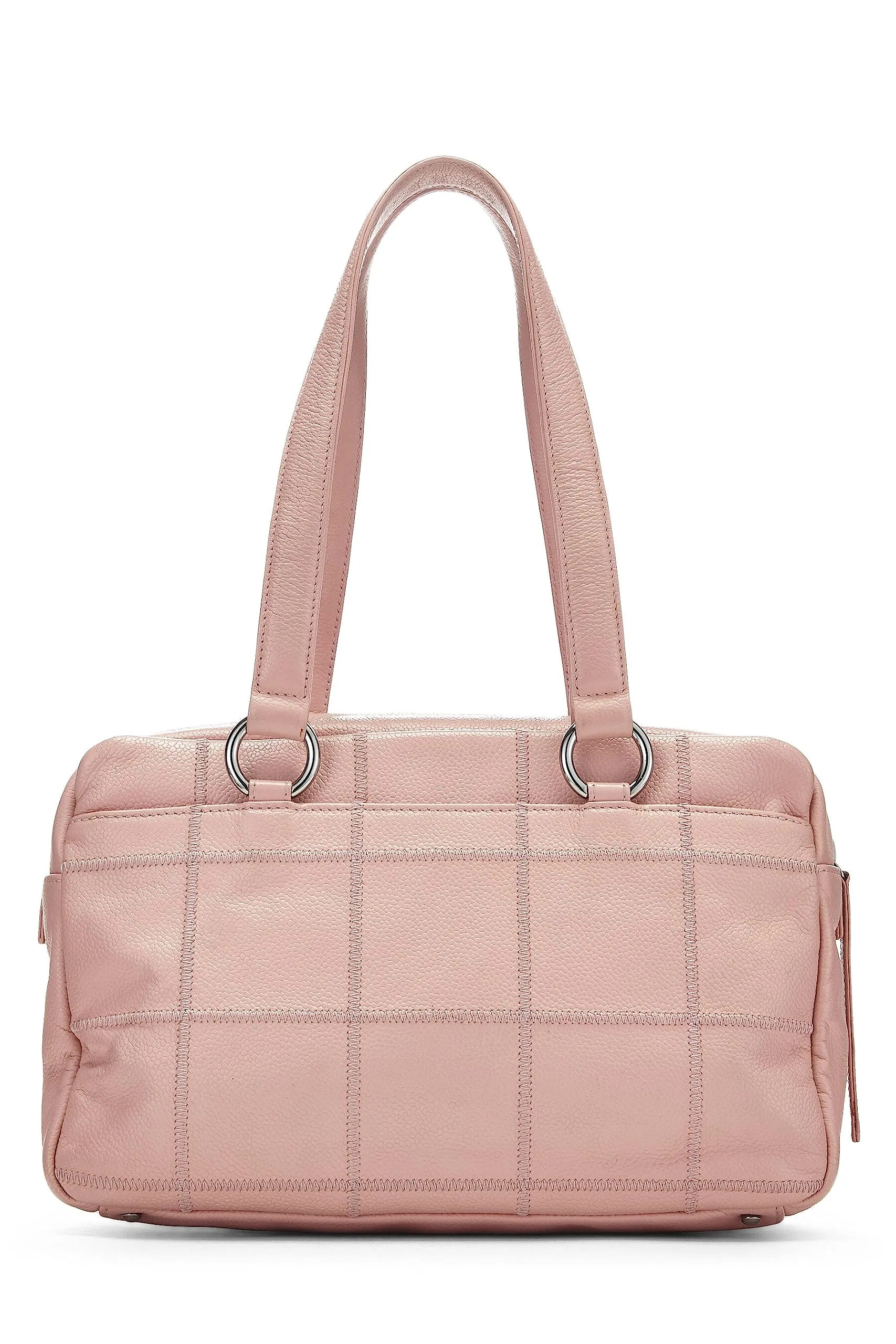 Chanel,  Pink Soft Caviar Chocolate Bar Boston Bag, Pink