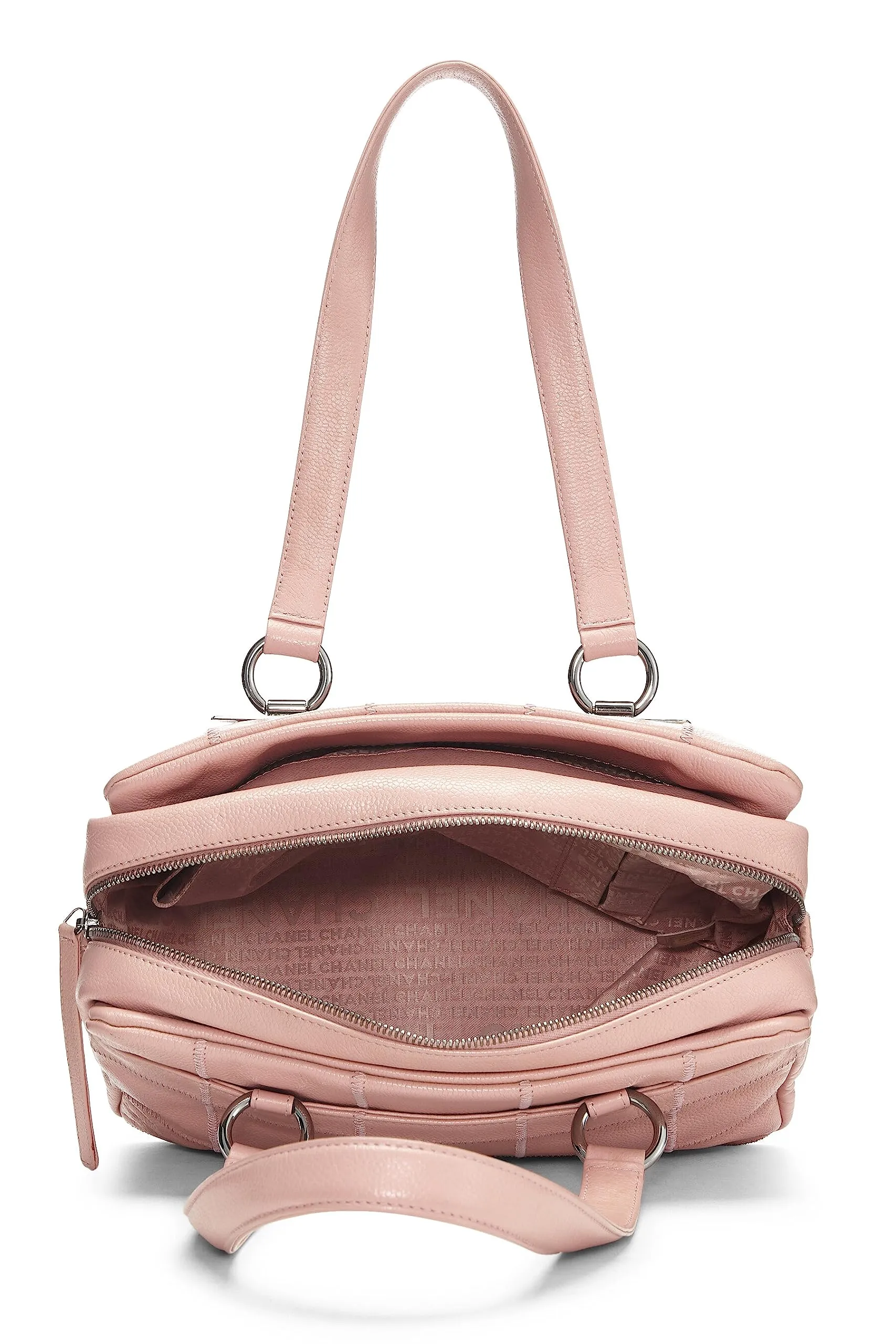 Chanel,  Pink Soft Caviar Chocolate Bar Boston Bag, Pink