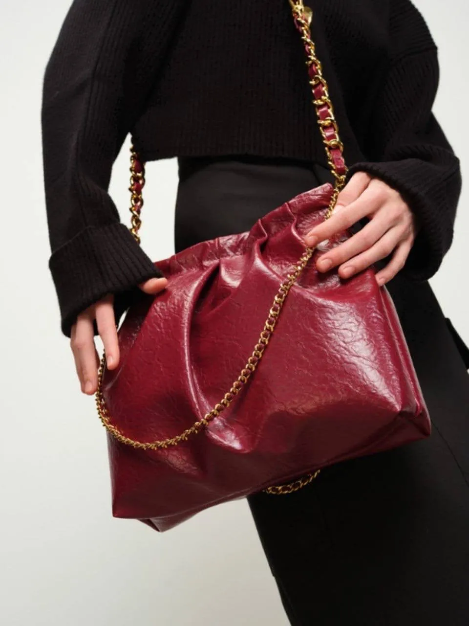 Duo Double Chain Hobo Bag