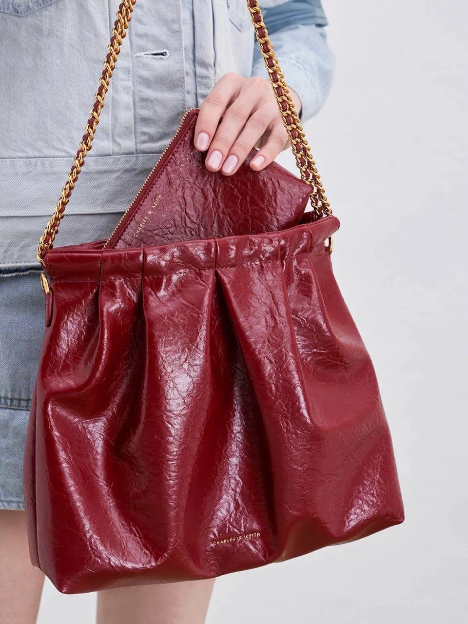 Duo Double Chain Hobo Bag