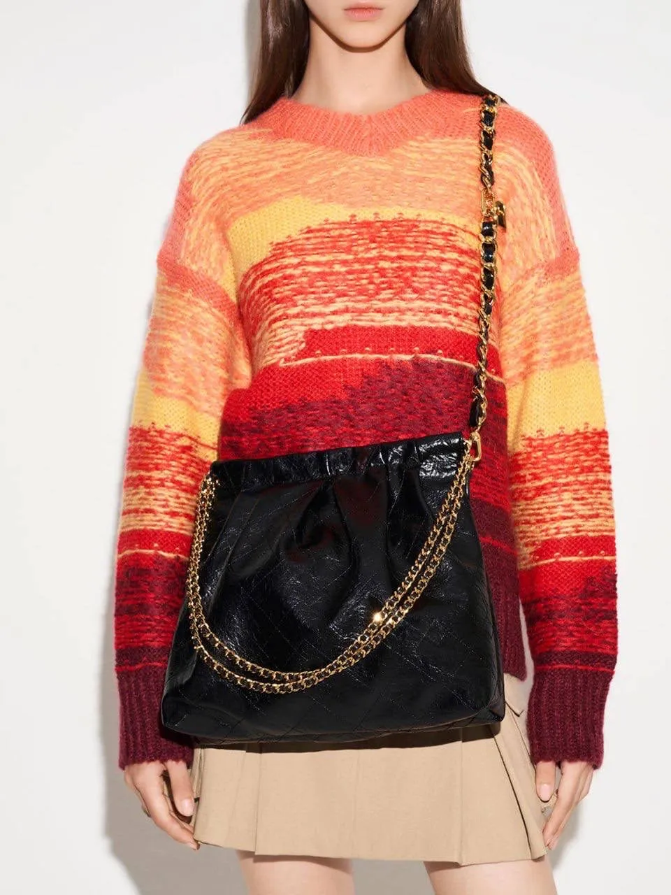Duo Double Chain Hobo Bag