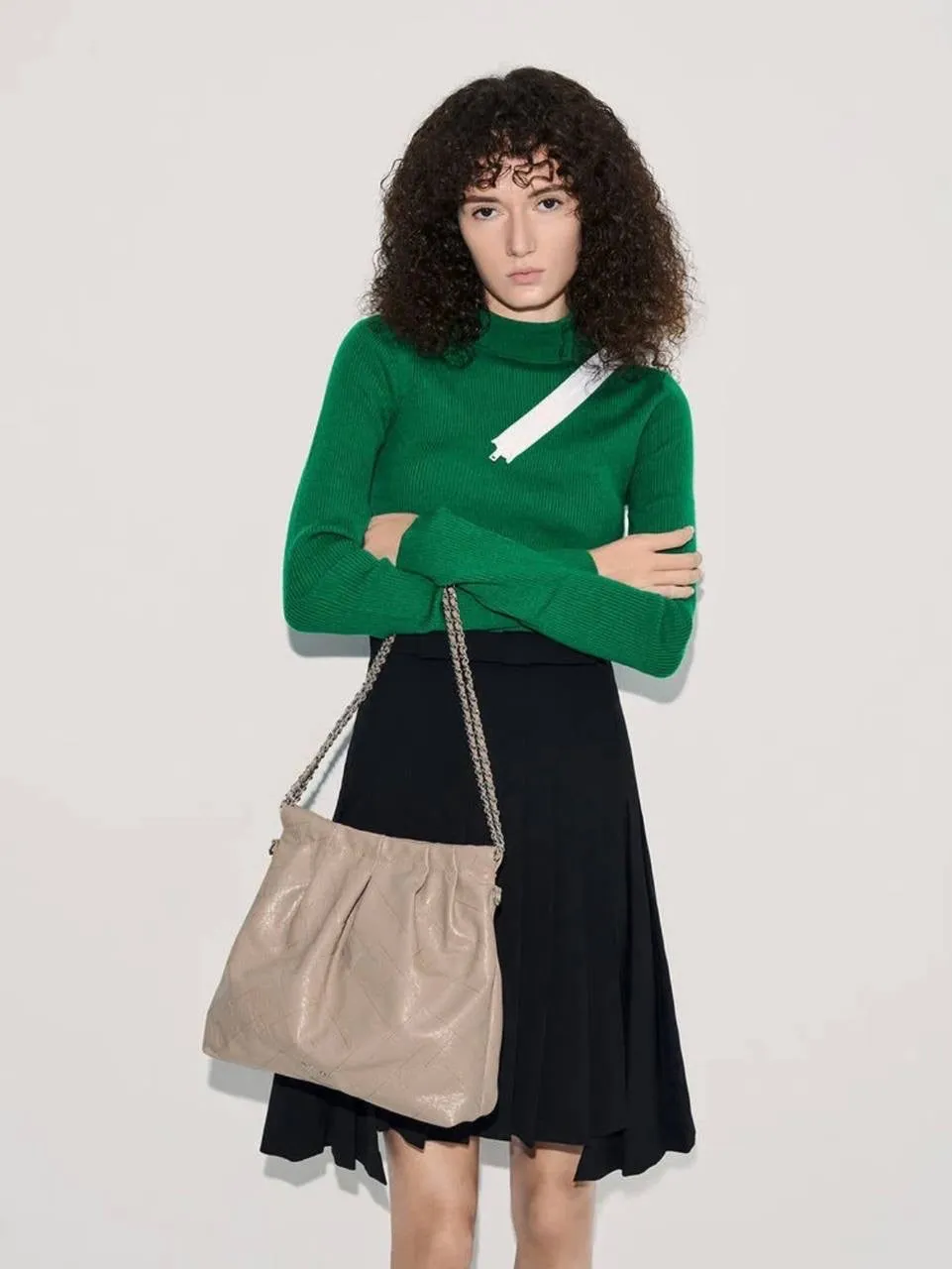 Duo Double Chain Hobo Bag