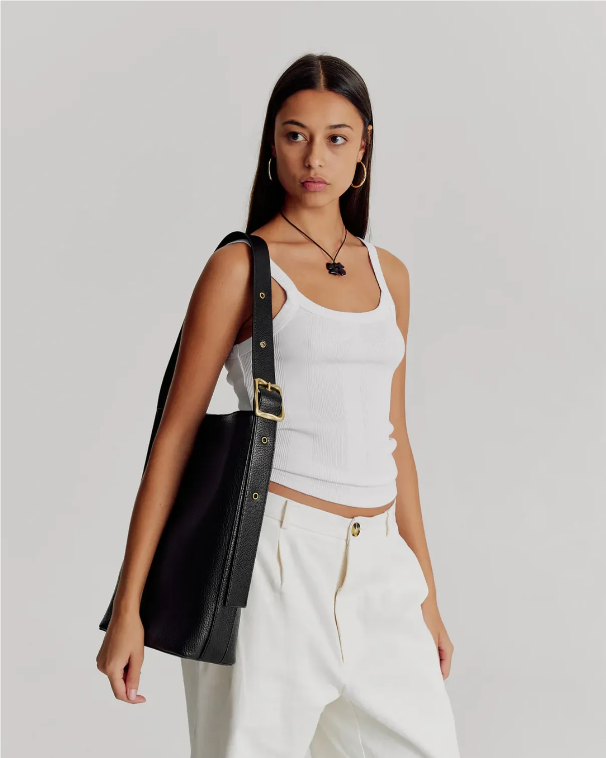 EVERYDAY BUCKET BAG | BLACK NAPPA