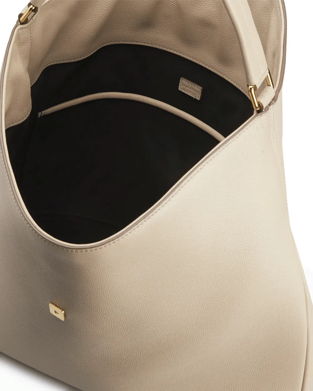 Medium TF Grain Leather Hobo Bag Silk Taupe