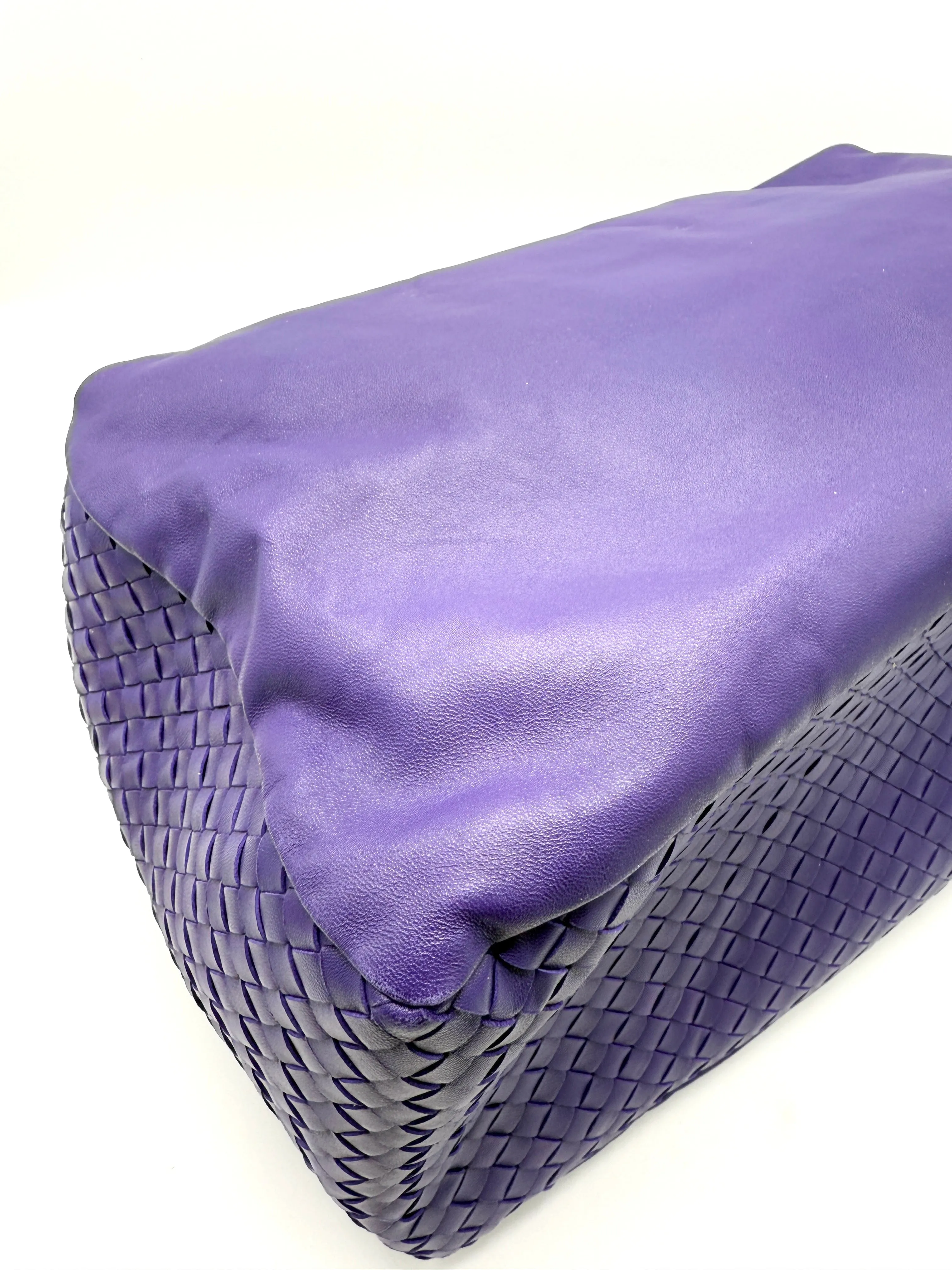 Royal Purple XL Intreciatto Hobo Tote