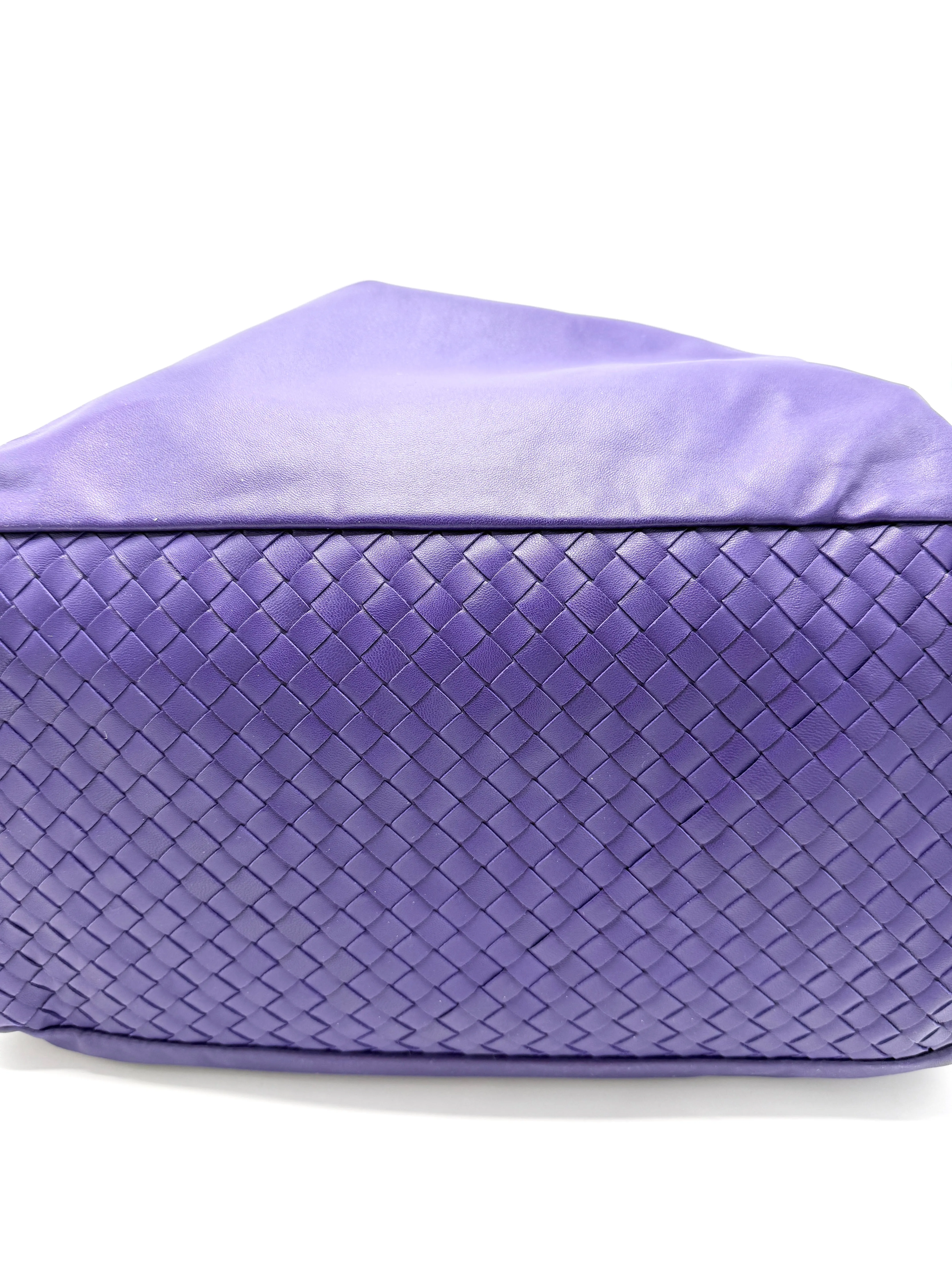 Royal Purple XL Intreciatto Hobo Tote