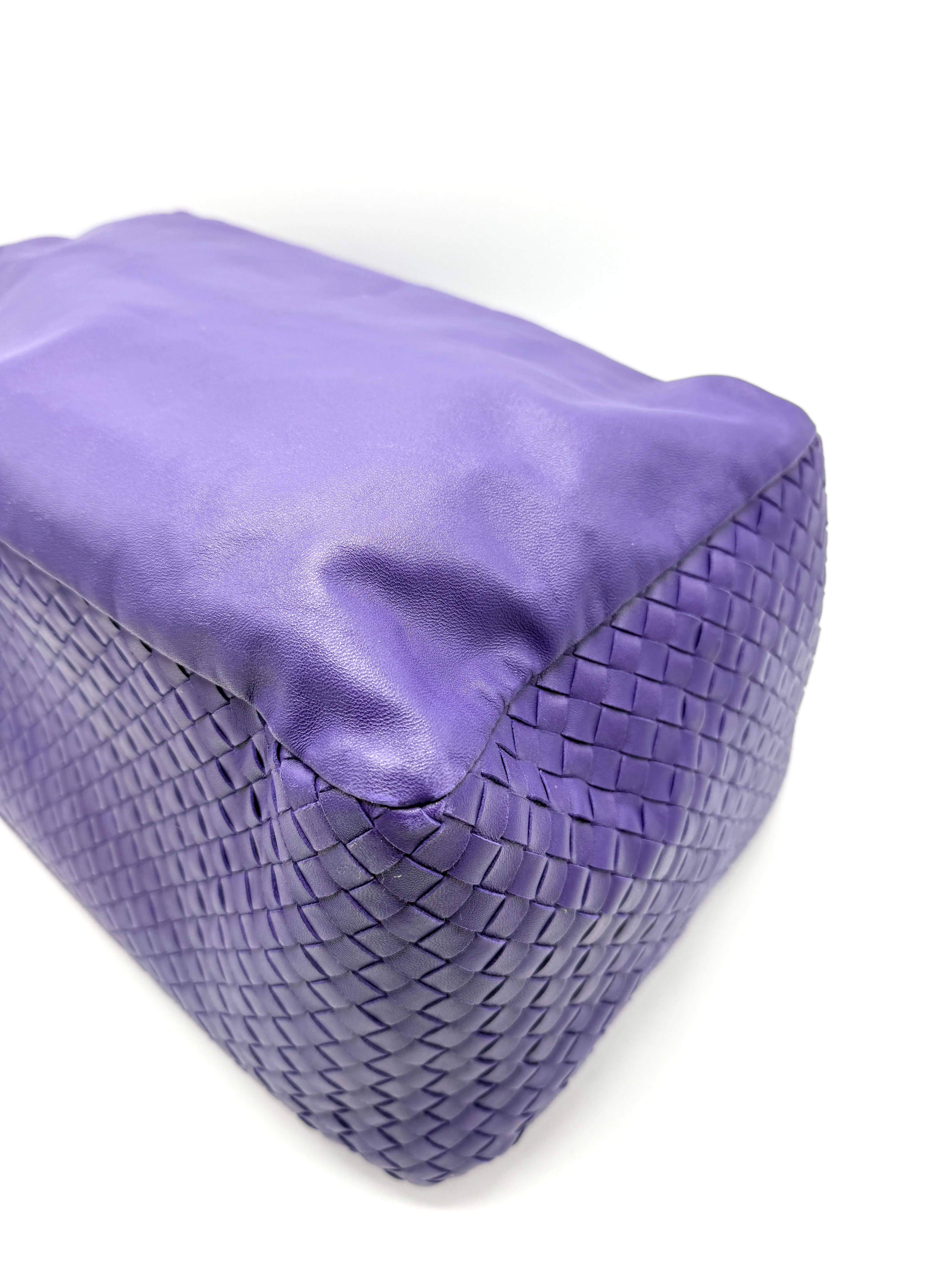 Royal Purple XL Intreciatto Hobo Tote