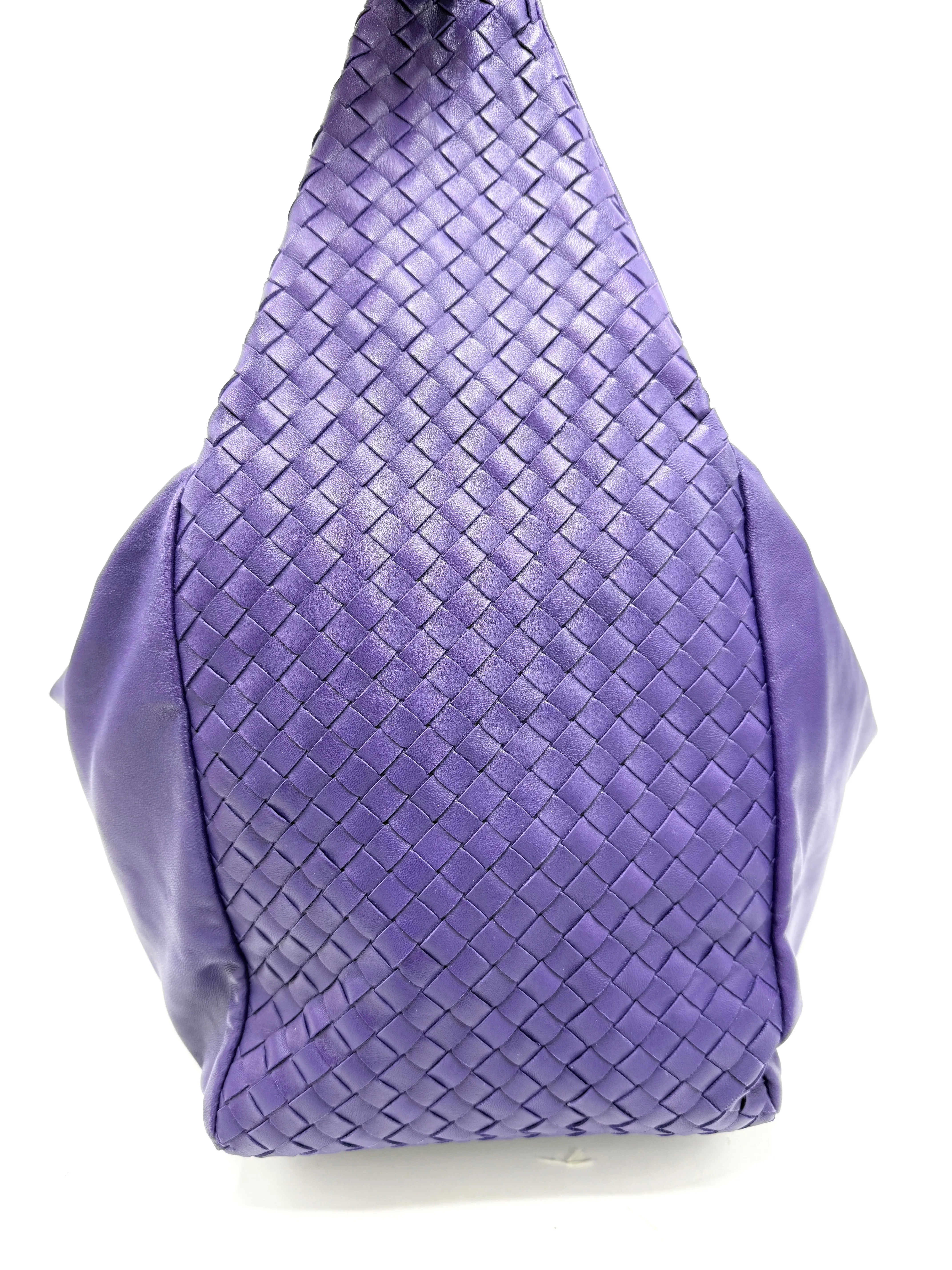 Royal Purple XL Intreciatto Hobo Tote