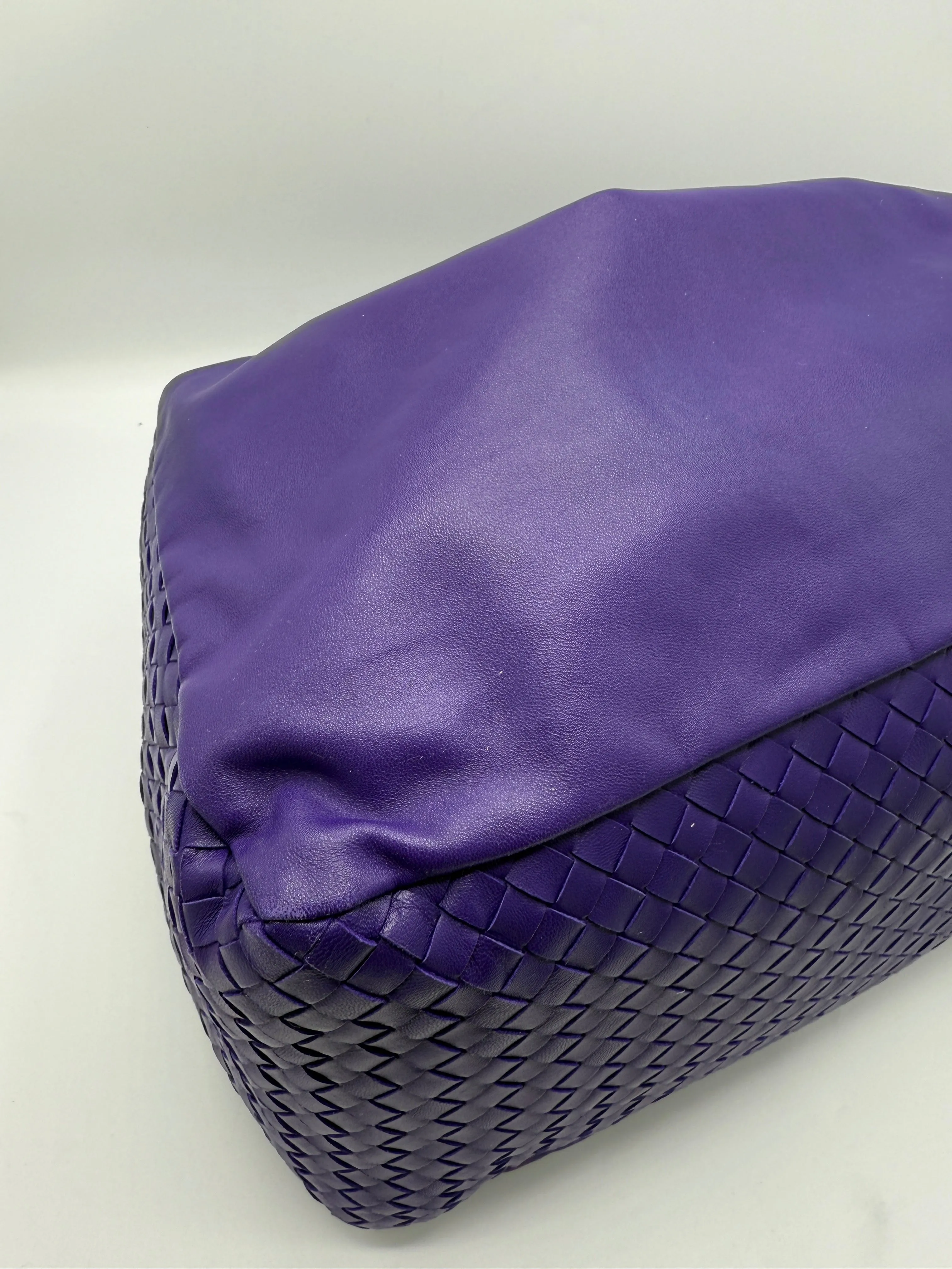 Royal Purple XL Intreciatto Hobo Tote