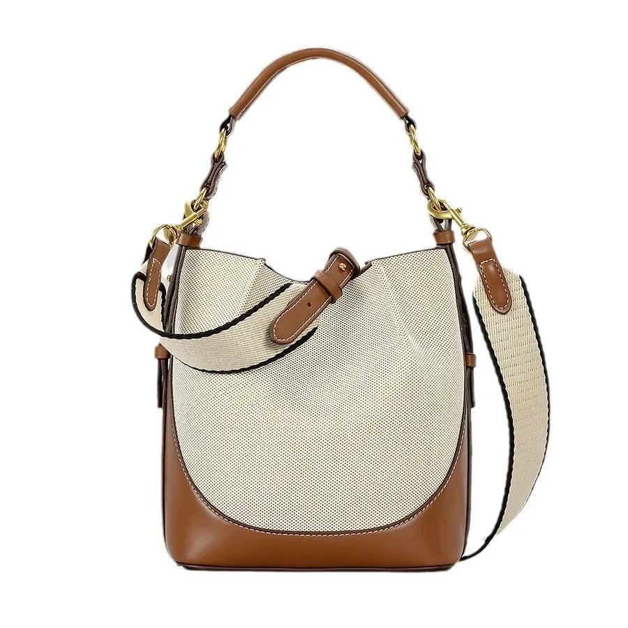 UAKISS  -  New Fashion Large Capacity Bucket Handbags for Women Luxury Shoulder Bags Female Crossbody Bag PU Totes with Wallet