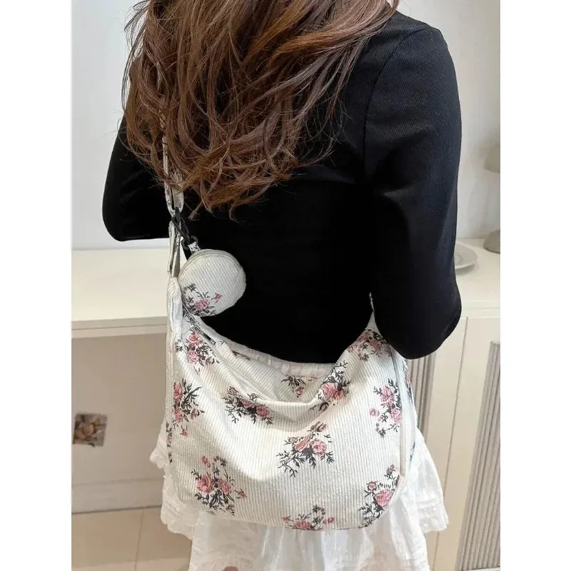 UAKISS  -  Summer Retro Style Black Bucket Bag Single Shoulder Drawstring Bags Large Capacity Braided Bead Strap Crossbody Bag