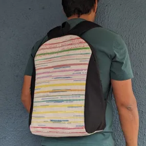 Upcycled Handwoven Laptop Backpack (BP1024) MS_O HERE Technology