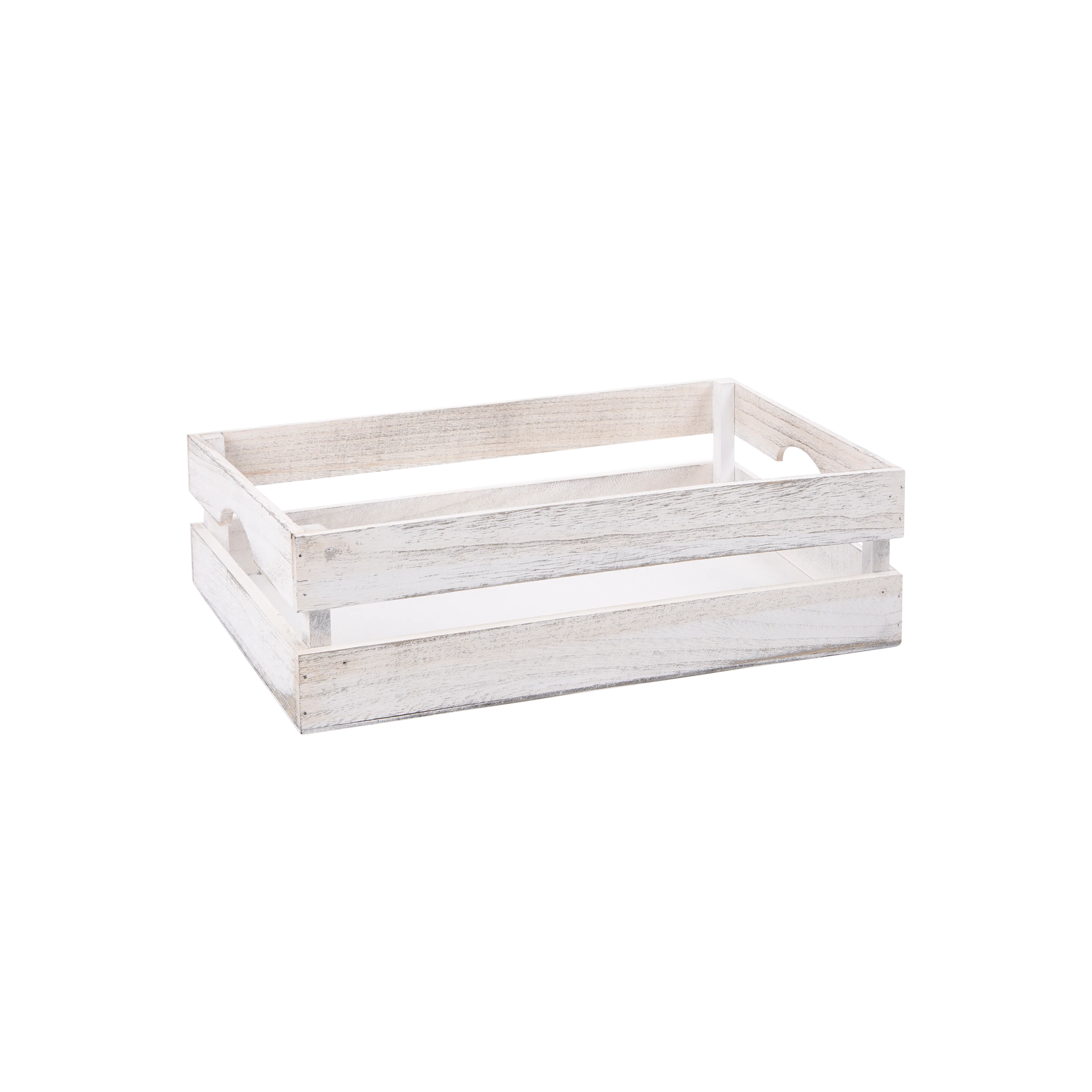 White Wash Wooden Crate Packing Tray